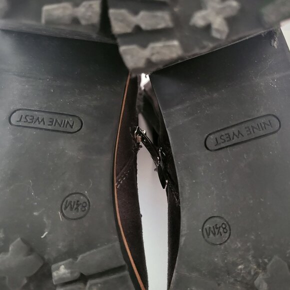 NINE WEST | Fall Fur Heel Dark Grey Cozy Boots - Picture 11 of 12